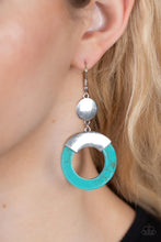 Load image into Gallery viewer, Paparazzi ENTRADA at Your Own Risk - Turquoise Earring
