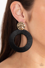 Load image into Gallery viewer, Strategically Sassy - Black Earring Paparazzi
