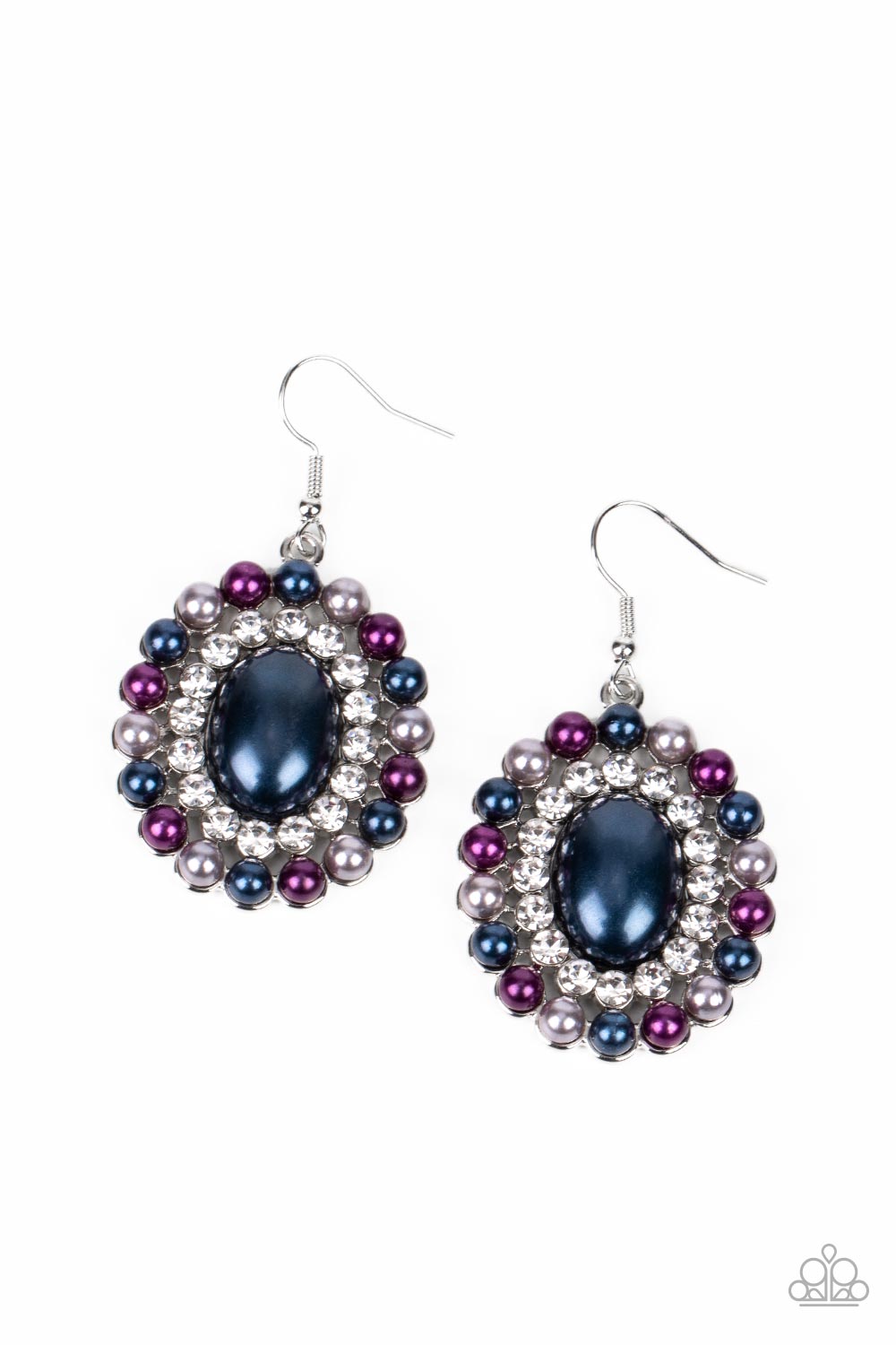 Paparazzi Dolled Up Dazzle - Blue Pearl Earring