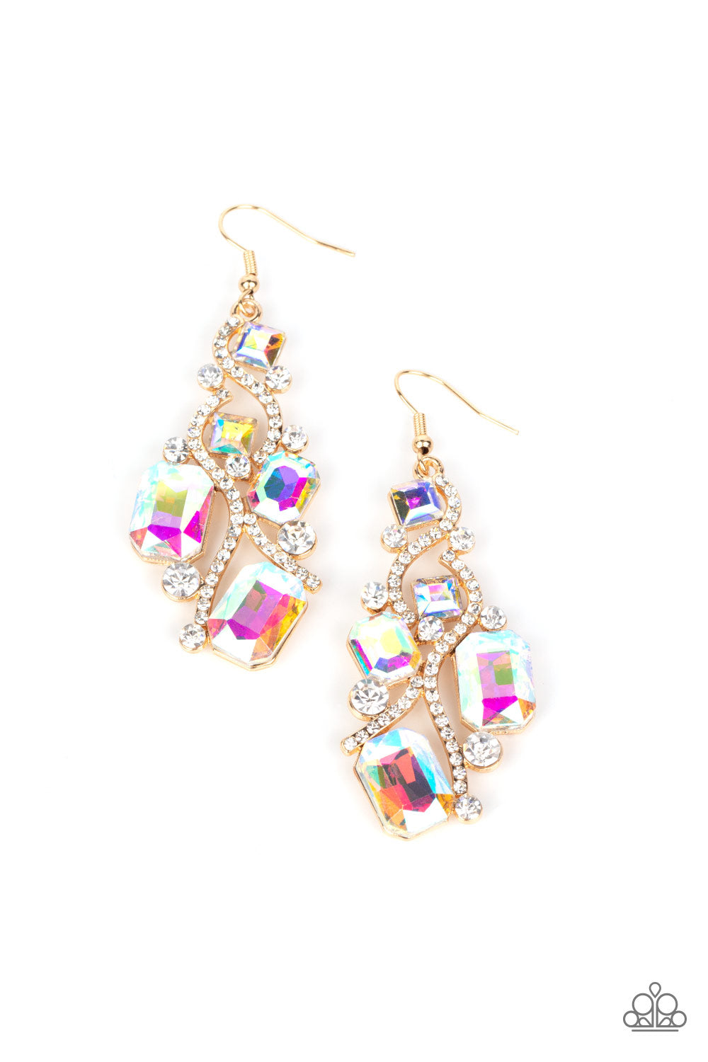 Paparazzi Interstellar Illumination - Multi Gold Earring