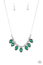 Load image into Gallery viewer, Crown Jewel Couture - Green Rhinestone Necklace Paparazzi
