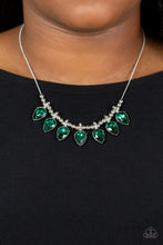 Load image into Gallery viewer, Crown Jewel Couture - Green Rhinestone Necklace Paparazzi
