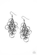 Load image into Gallery viewer, Paparazzi Head Rush - Black Rhinestone Earring
