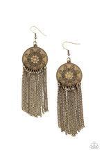 Load image into Gallery viewer, Fringe Control - Brass Tassel Earring Paparazzi
