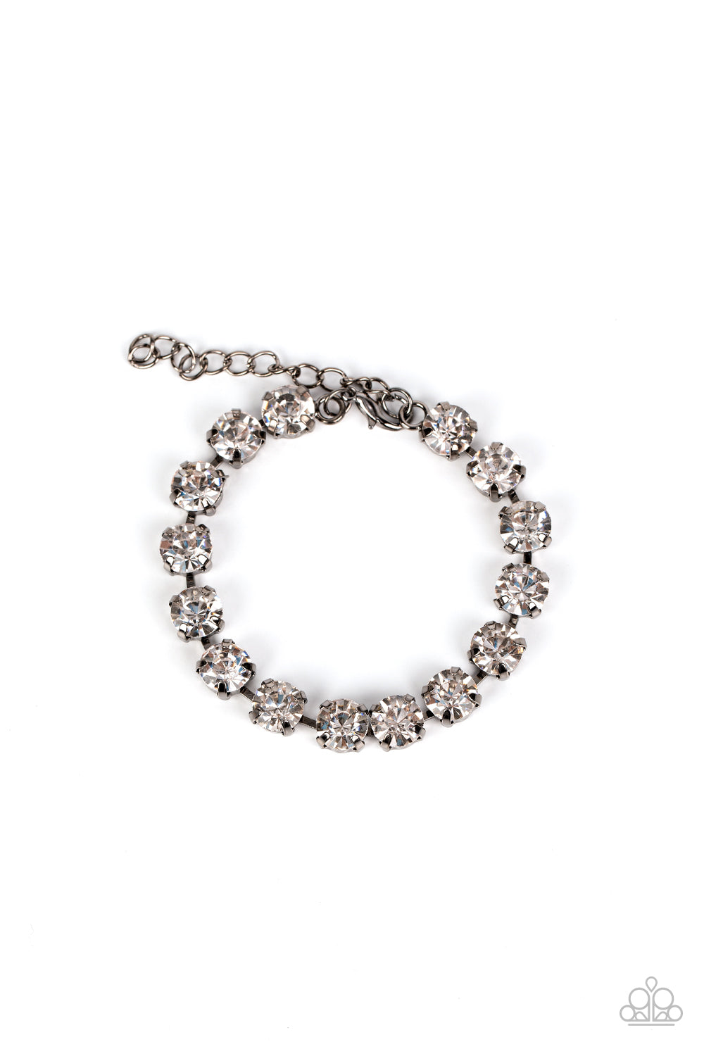 Paparazzi A-Lister Afterglow - Black Rhinestone Bracelet