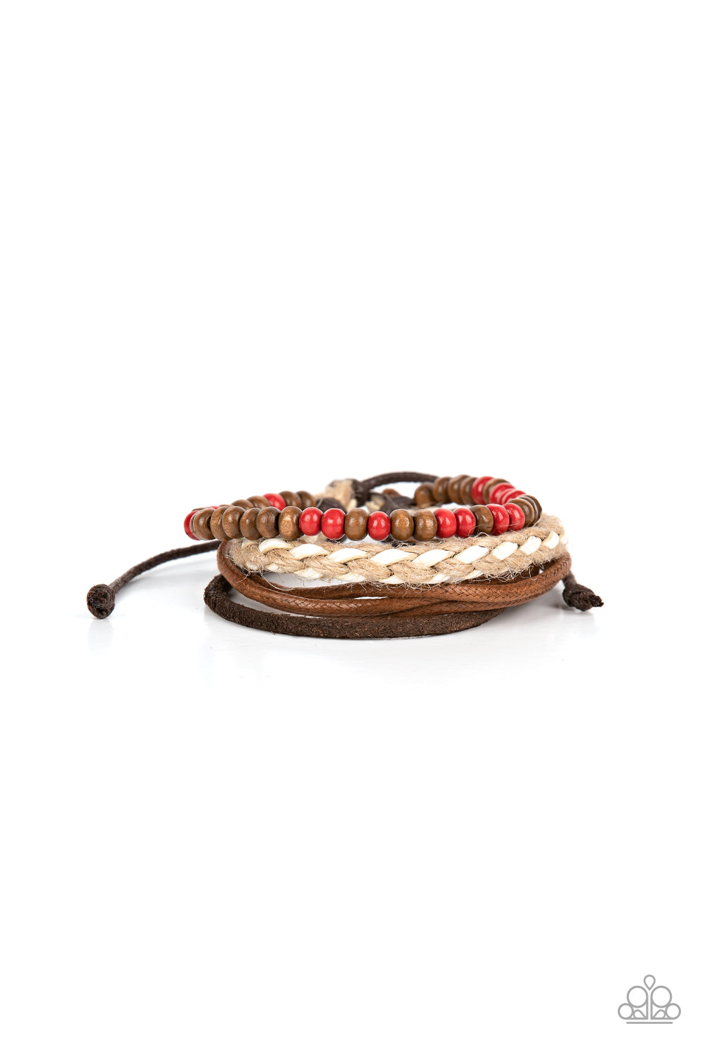 Paparazzi Woodsy Wayfarer - Red Wood Bracelet