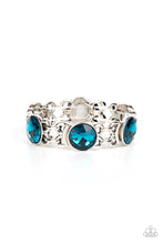 Load image into Gallery viewer, Devoted to Drama - Blue Rhinestone Bracelet Paparazzi
