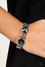 Load image into Gallery viewer, Devoted to Drama - Blue Rhinestone Bracelet Paparazzi
