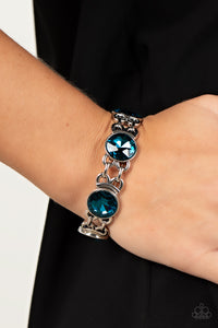 Devoted to Drama - Blue Rhinestone Bracelet Paparazzi