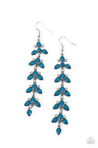 Fanciful Foliage - Blue Earring Paparazzi