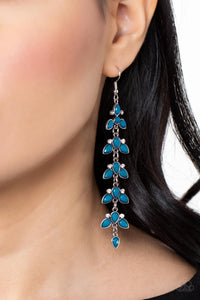 Fanciful Foliage - Blue Earring Paparazzi