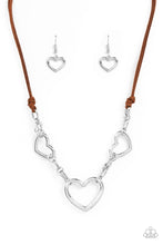 Load image into Gallery viewer, Fashionable Flirt - Brown Heart Necklace Paparazzi
