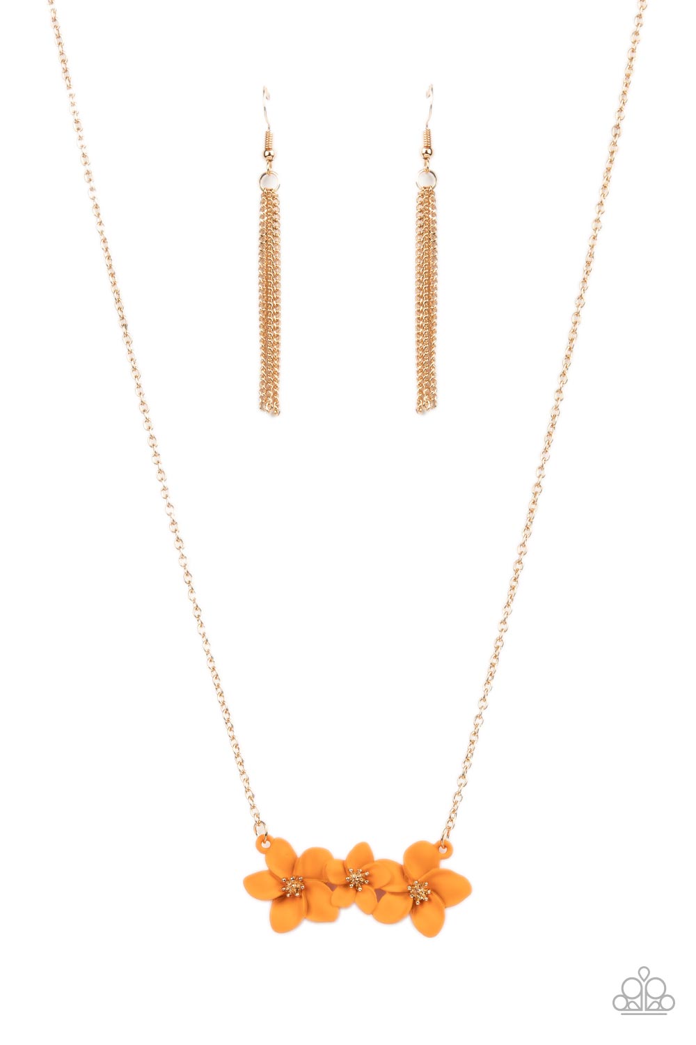 Petunia Picnic - Orange Necklace Paparazzi