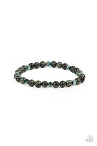 Interstellar Solitude - Green Stone Bracelet Paparazzi