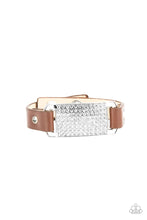 Load image into Gallery viewer, Urban Rivalry - Brown Leather Rhinestone Bracelet Paparazzi
