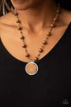 Load image into Gallery viewer, Soulful Sunrise - Brown Wood Necklace Paparazzi
