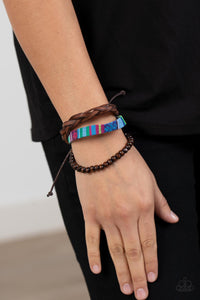 Paparazzi Textile Texting - Blue Urban Bracelet