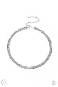 Paparazzi Glitzy Gusto - Rhinestone Choker Necklace