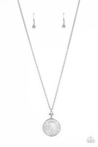 Twinkly Treasury - White Diamond Locket Necklace Paparazzi
