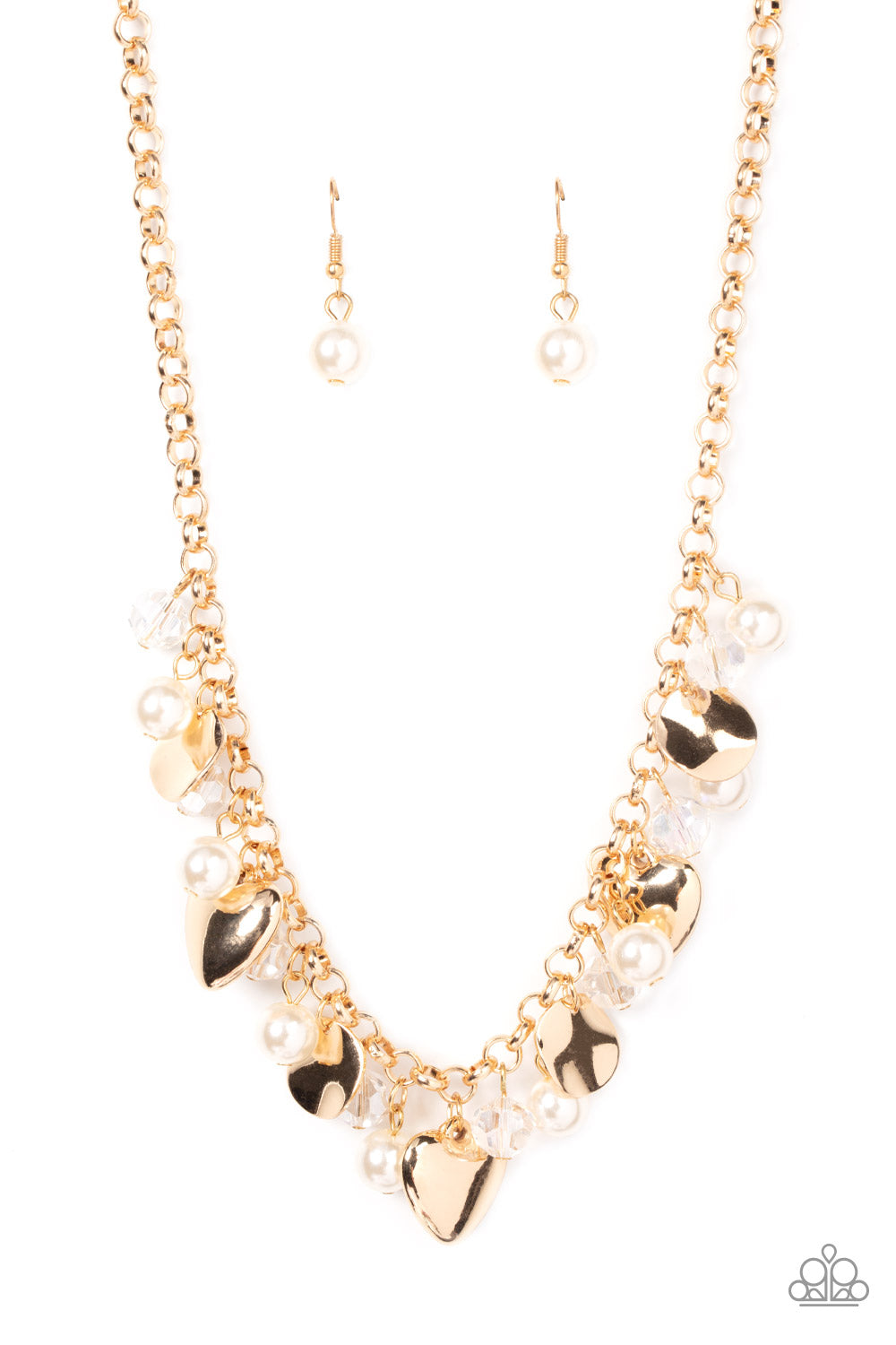 Paparazzi True Loves Trove - Gold Heart Necklace