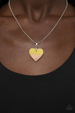 Load image into Gallery viewer, You Complete Me - Yellow Wood Necklace Paparazzi
