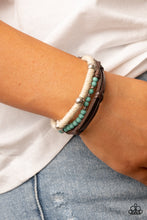 Load image into Gallery viewer, Paparazzi Timber Trail - Blue Urban Bracelet
