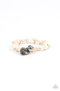 Love You to Pieces - White Stone Bracelet Paparazzi