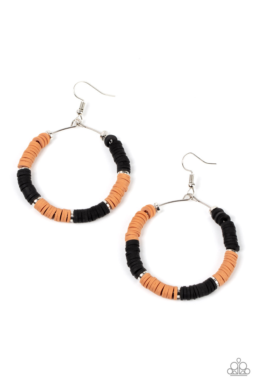Paparazzi Skillfully Stacked - Black Earring