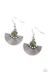 Paparazzi Manifesting Magic - Green Earring