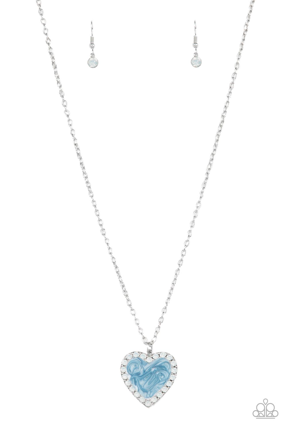 Paparazzi Heart Full of Luster - Blue Heart Necklace
