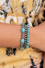 Load image into Gallery viewer, Take By SANDSTORM - Turquoise Stone Bracelet Paparazzi
