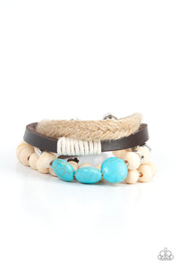 Paparazzi DRIFTER Away - Blue Urban Bracelet