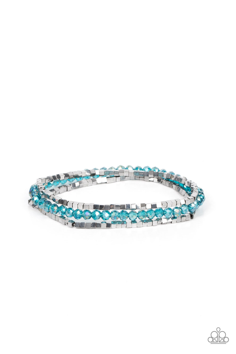 Just a Spritz - Blue Iridescent Bracelet Paparazzi