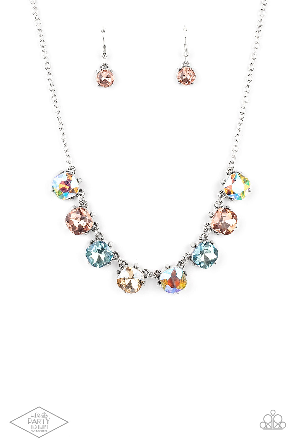 Dreamy Decorum - Multi Rhinestone Necklace Paparazzi