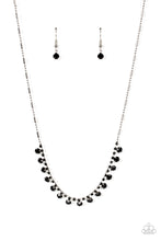 Load image into Gallery viewer, Cue the Mic Drop - Black Rhinestone Necklace Paparazzi
