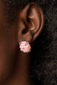 Bunches of Bubbly - Pink Pearl Earring Paparazzi