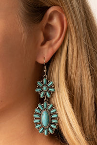 Paparazzi Richly Rustler - Turquoise Earring