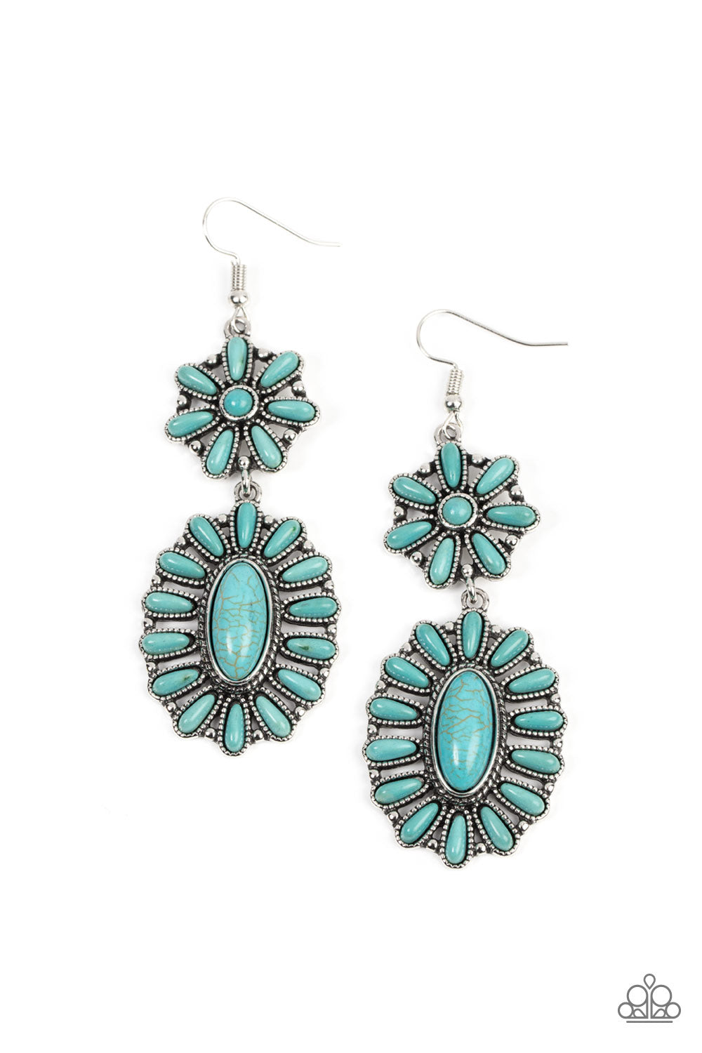 Paparazzi Richly Rustler - Turquoise Earring