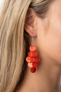 Paparazzi Tropical Tryst - Orange Earring