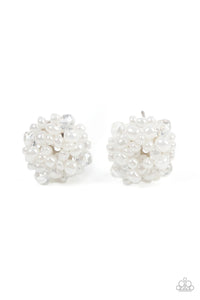 Bunches of Bubbly - White Pearl Post Earring Paparazzi