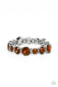 Twinkling Tease - Brown Rhinestone Bracelet Paparazzi