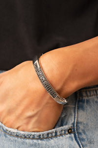 Paparazzi Chart-Topping Twinkle - Hematite Rhinestone Bracelet