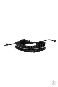 Hard to PLEATS - Black Urban Bracelet Paparazzi