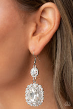 Load image into Gallery viewer, Paparazzi Capriciously Cosmopolitan - White Rhinestone Earring
