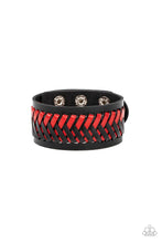 Load image into Gallery viewer, Punk Rocker Road - Red Leather Band Paparazzi
