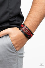 Load image into Gallery viewer, Punk Rocker Road - Red Leather Band Paparazzi
