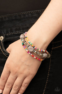 Confidently Crafty - Silver Multi Bracelet Paparazzi