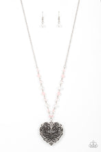 Load image into Gallery viewer, Doting Devotion - Pink Heart Necklace Paparazzi
