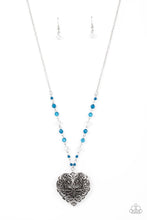 Load image into Gallery viewer, Doting Devotion - Heart Blue Necklace Paparazzi
