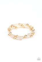 Load image into Gallery viewer, Paparazzi Spontaneous Shimmer - Gold Coil Bracelet
